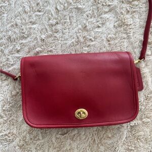 Vintage Coach 9755 Pocket Purse Red